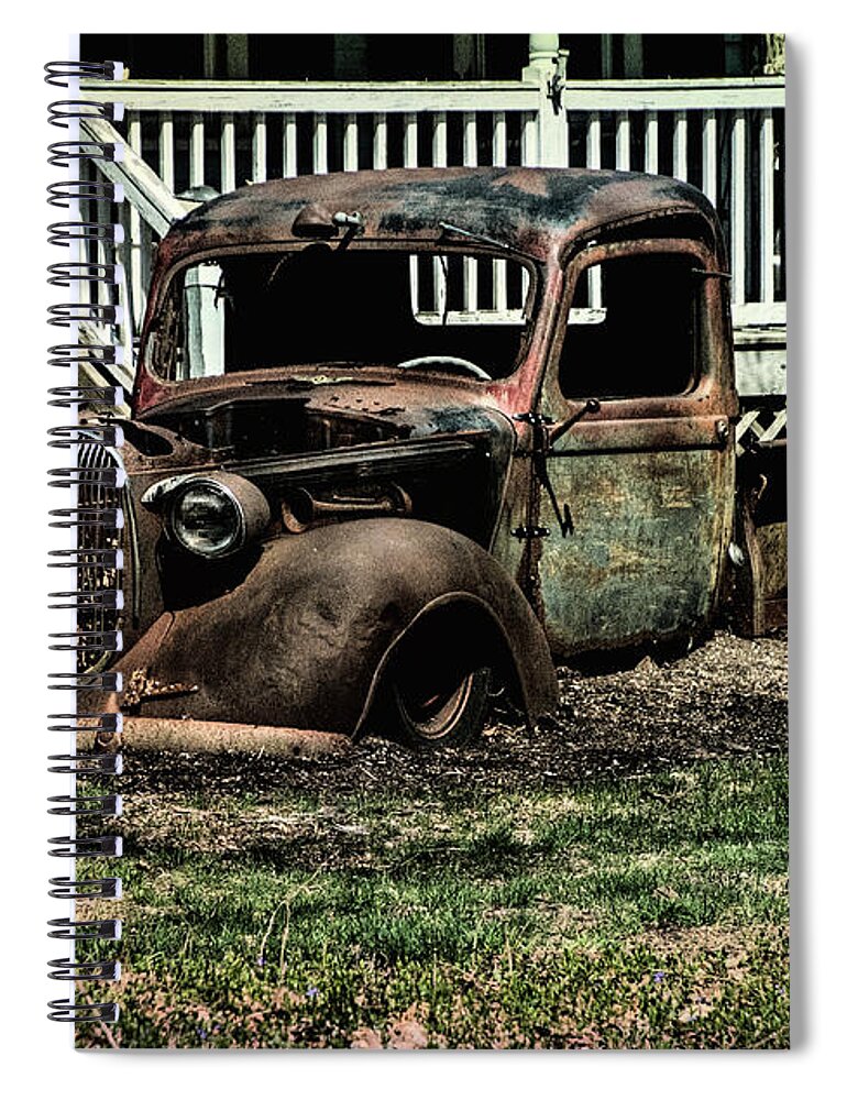 /truck Spiral Notebook featuring the photograph Planted by Cathy Kovarik