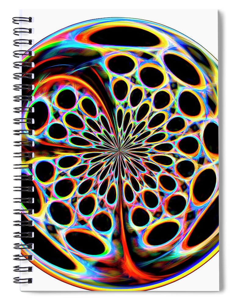 Orb Spiral Notebook featuring the photograph Plasma by Cathy Kovarik