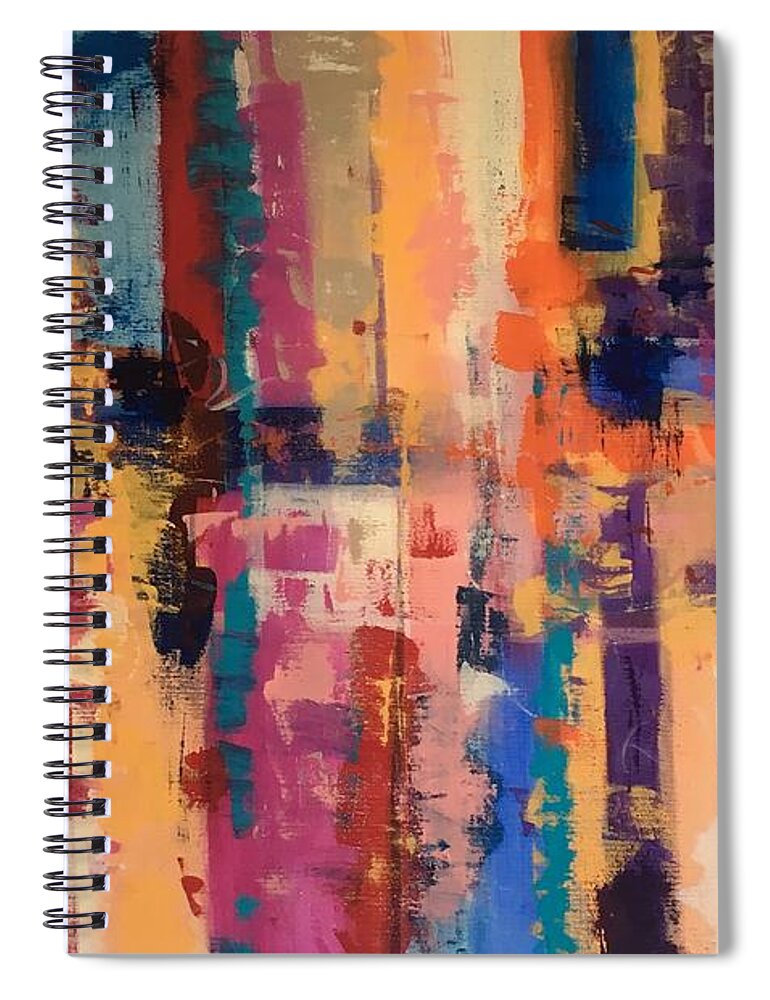 Abstract Painting Art Spiral Notebook featuring the painting Abstract IV by Crystal Stagg