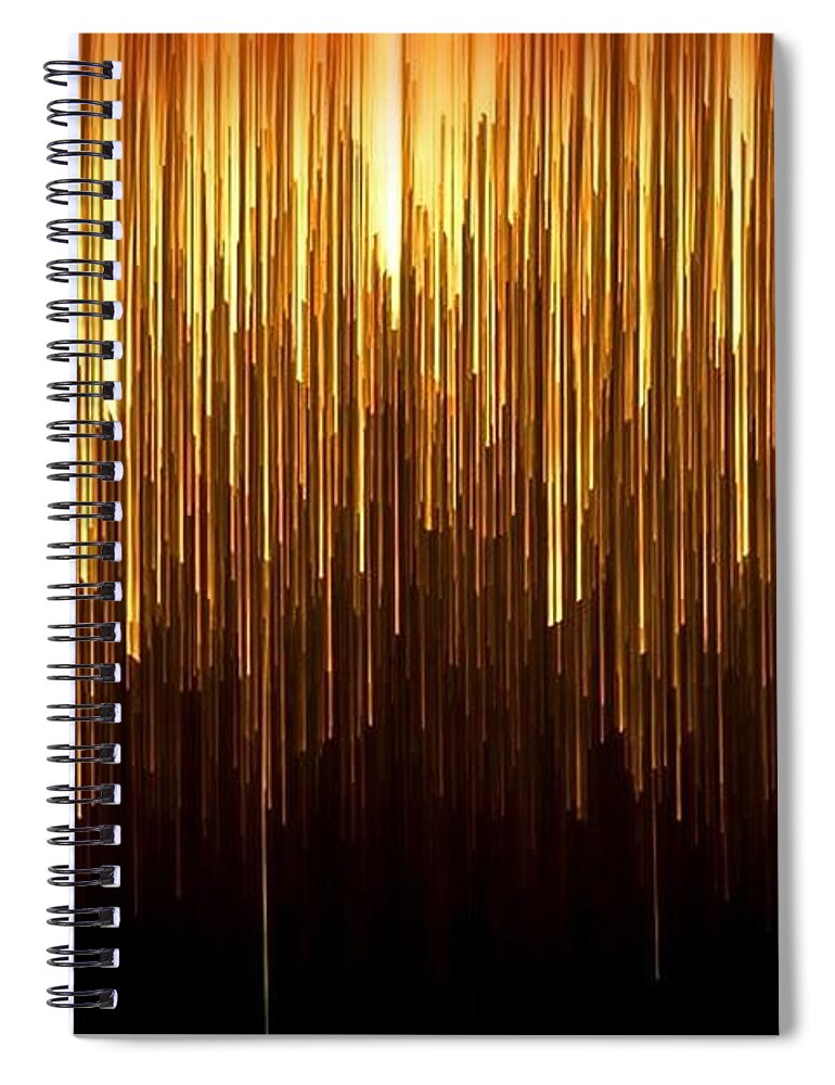 Light Spiral Notebook featuring the digital art Points of Light by Teresa Trotter