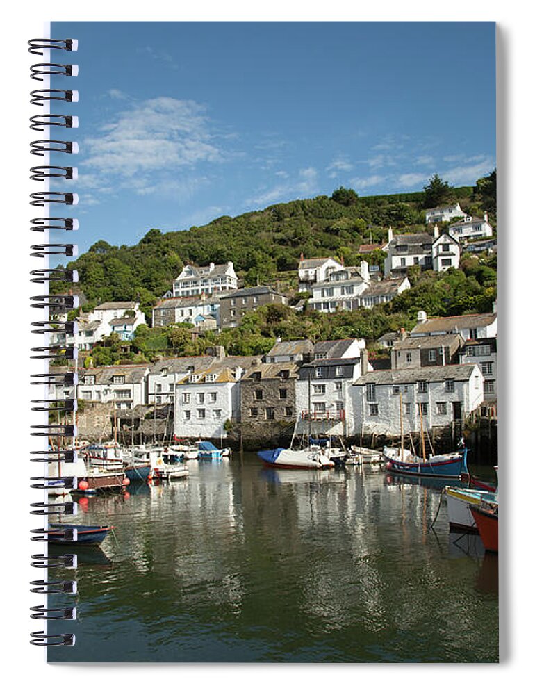 Southwest England Spiral Notebook featuring the photograph Polperro, Cornwall by Paulaconnelly