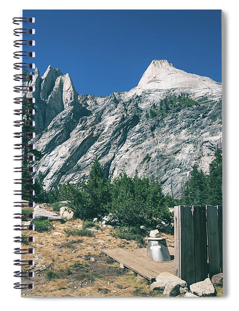 High Sierra Trail Spiral Notebook featuring the photograph Poo with a view #4 by Ryan Lima