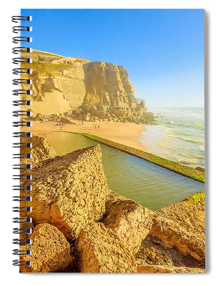 Portugal Spiral Notebook featuring the photograph Pool of Azenhas do Mar by Benny Marty