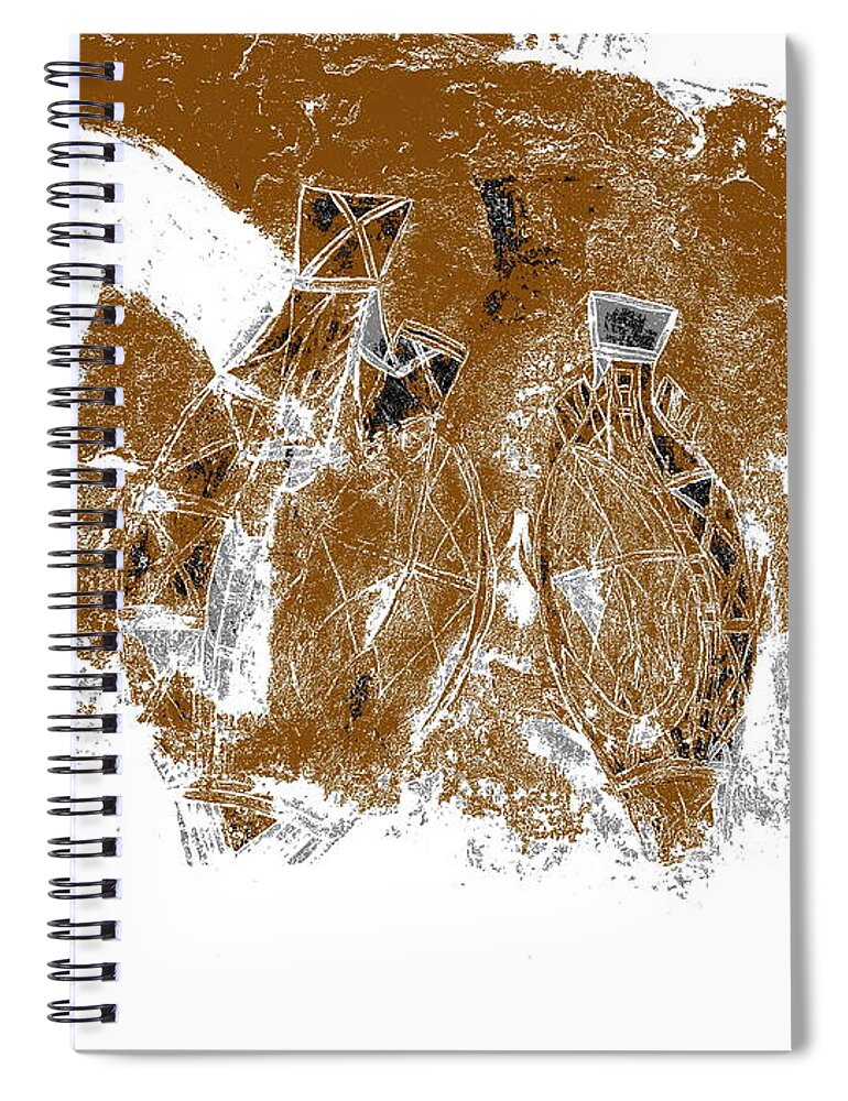 Pop Art Spiral Notebook featuring the photograph Pop Art Rock Art 7 - Brown by Lexa Harpell