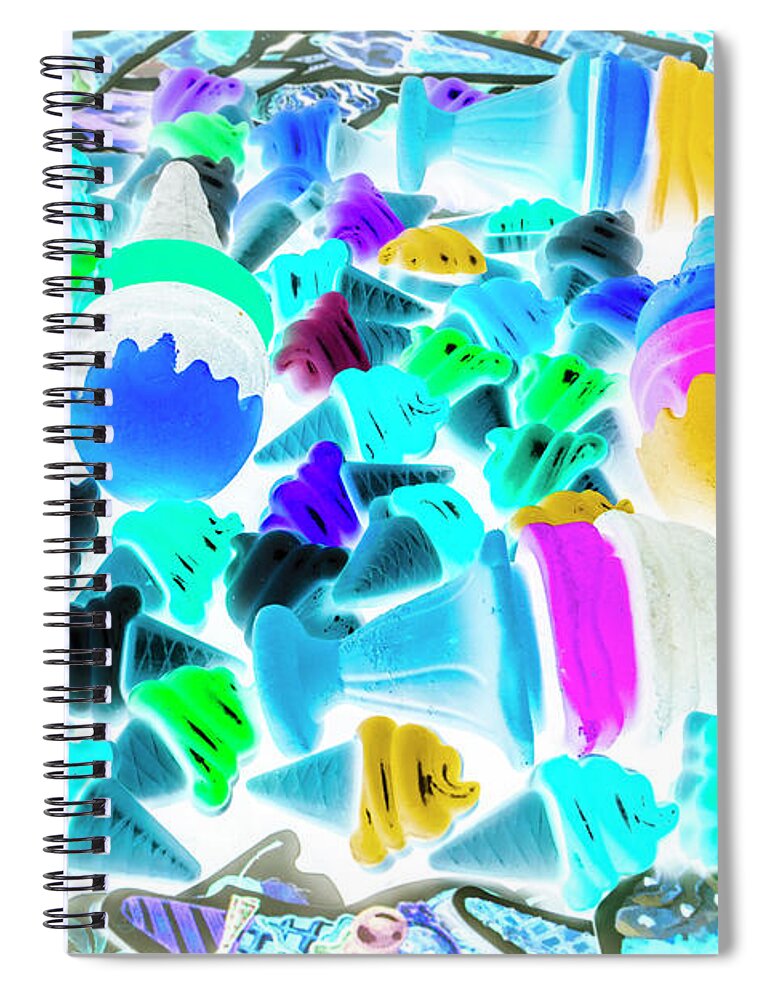 Kitchen Spiral Notebook featuring the photograph Pop-art-sicles by Jorgo Photography