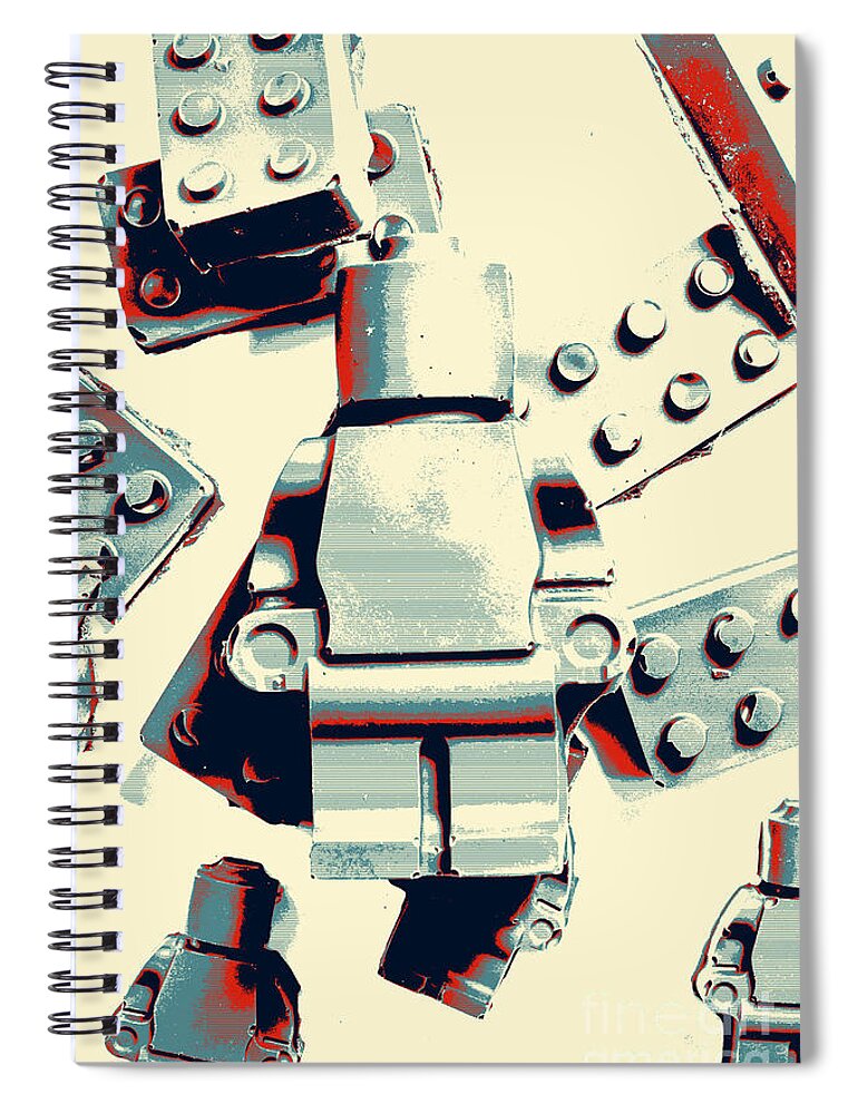 Lego Spiral Notebook featuring the photograph Pop blocks by Jorgo Photography