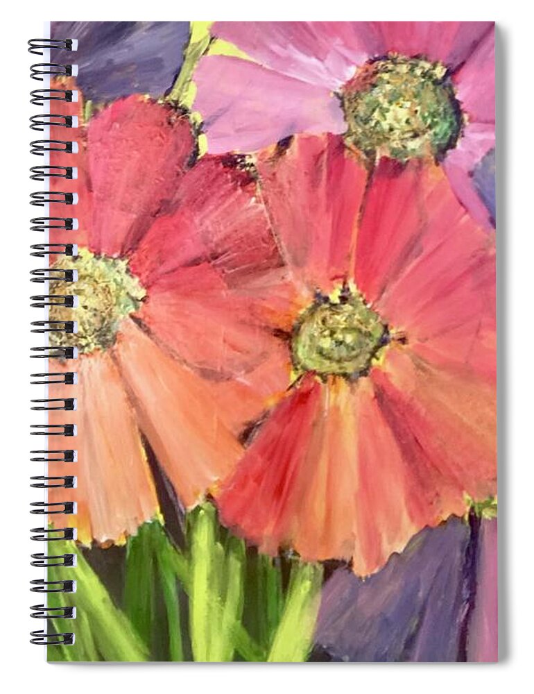 Spring Spiral Notebook featuring the painting Pop Of Spring by Sherry Harradence