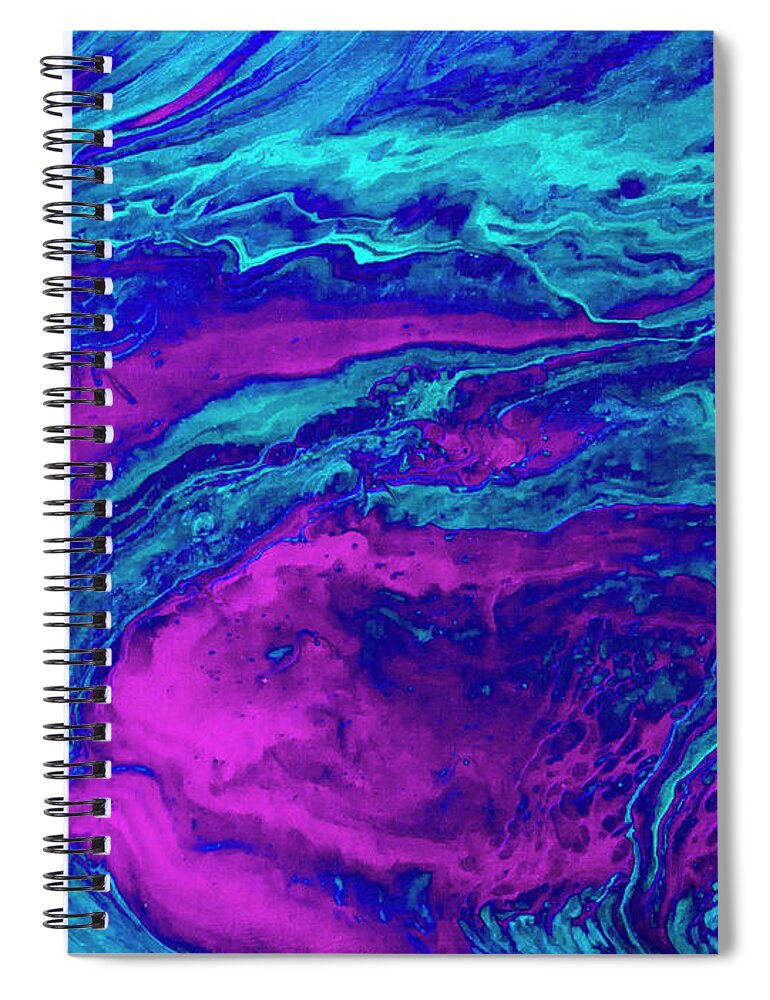 Fluid Spiral Notebook featuring the painting Portal by Jennifer Walsh
