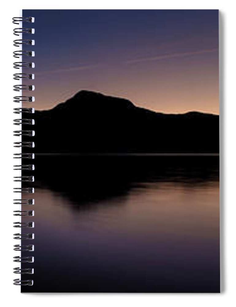Panorama Spiral Notebook featuring the photograph Porteau Cove Panoramic Blue Hour 2 by Monte Arnold