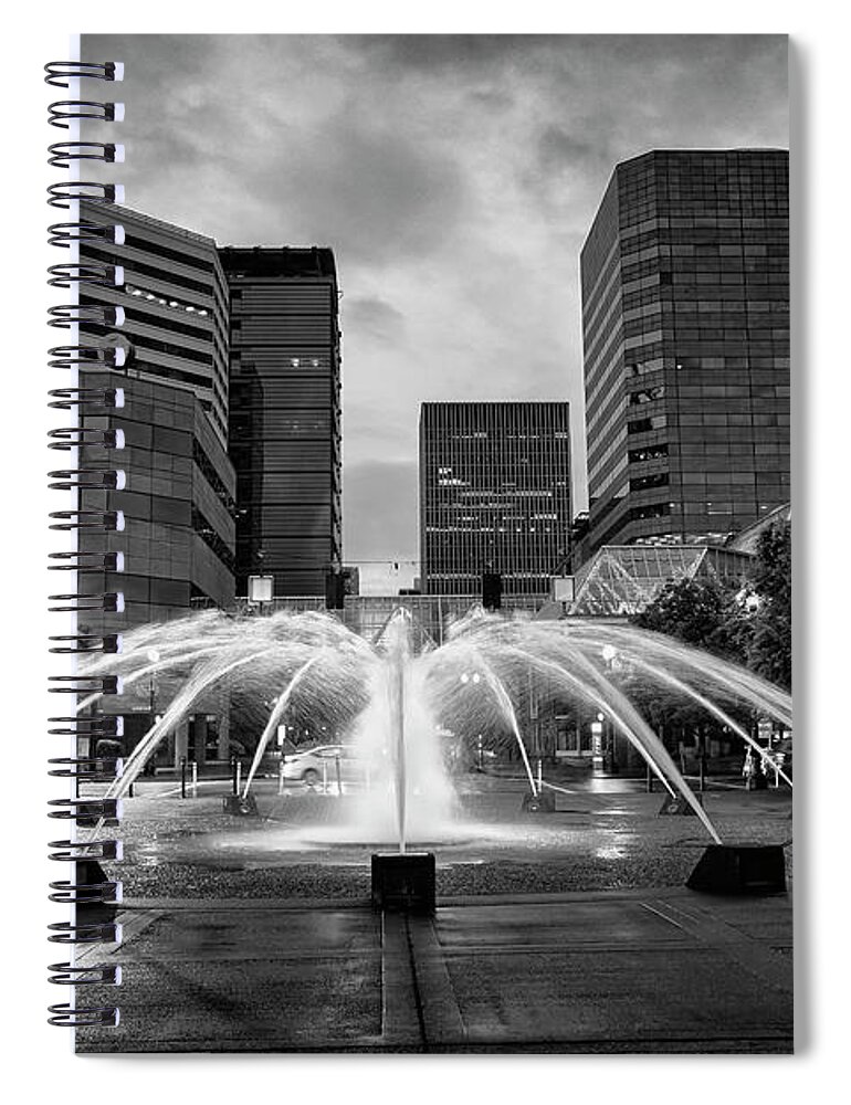 Buildings Spiral Notebook featuring the photograph Portland Fountains by Steven Clark