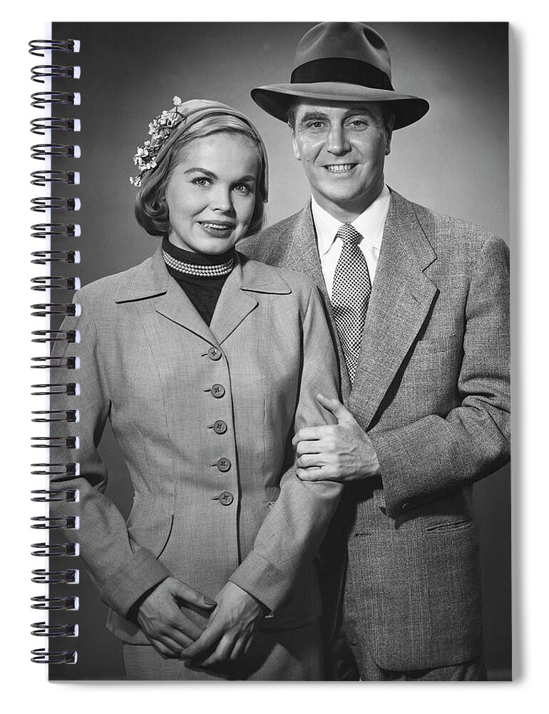 Heterosexual Couple Spiral Notebook featuring the photograph Portrait Of Couple by George Marks