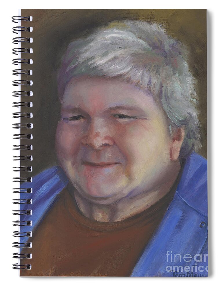 Portrait Of A Middle Aged Female Spiral Notebook featuring the painting Portrait of Karen Watson by Terri Meyer
