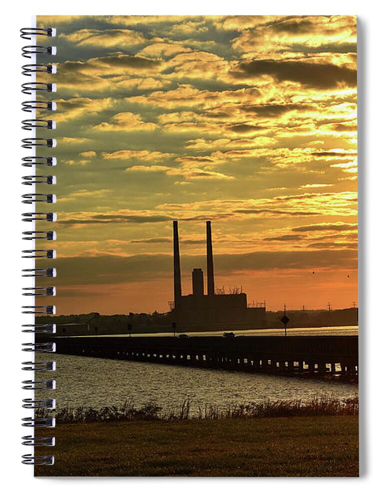 Scenic Spiral Notebook featuring the photograph Potomac Sunrise by Skip Willits