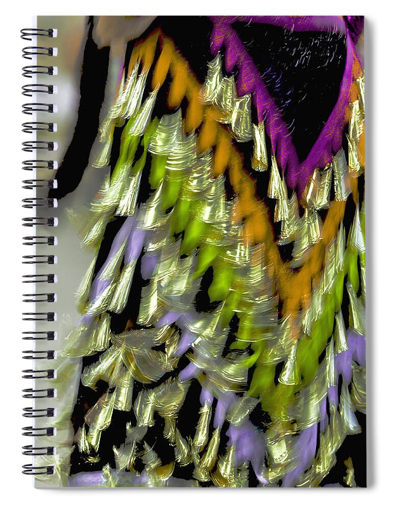 Jingle Dress Spiral Notebook featuring the photograph Powwow Abstraction #3 by Kae Cheatham
