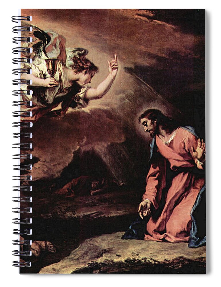 Sebastiano Ricci Spiral Notebook featuring the painting Prayer of Christ on the Mount of Olives by Sebastiano Ricci