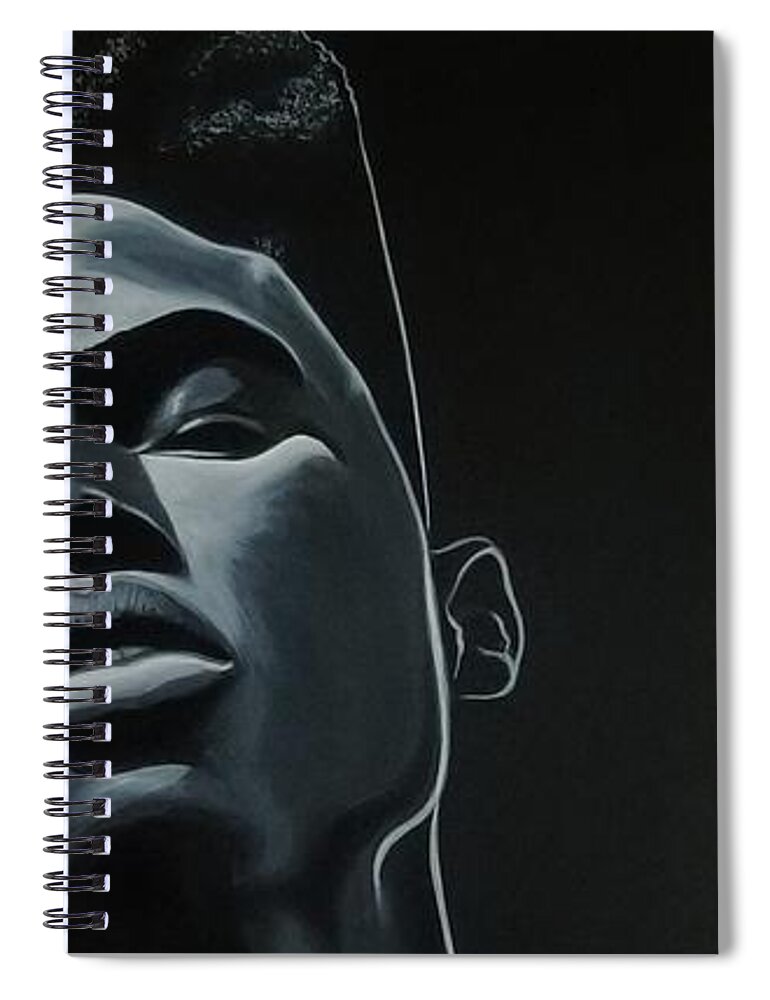 Spiral Notebook featuring the painting Presence by Bryon Stewart