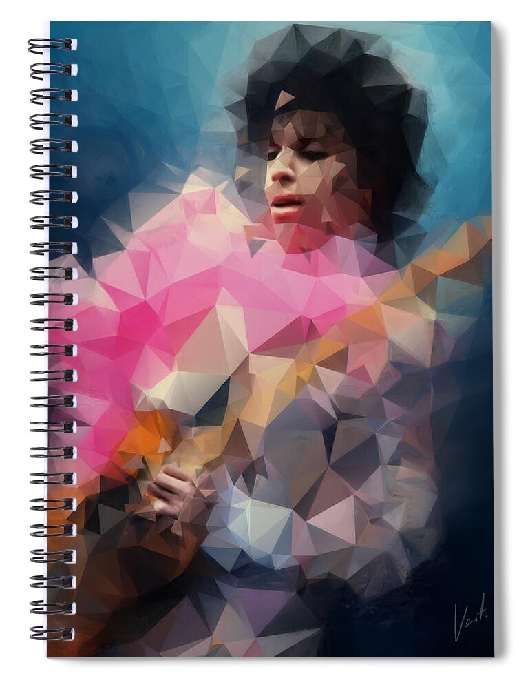 Prince Spiral Notebook featuring the painting Prince by Vart Studio