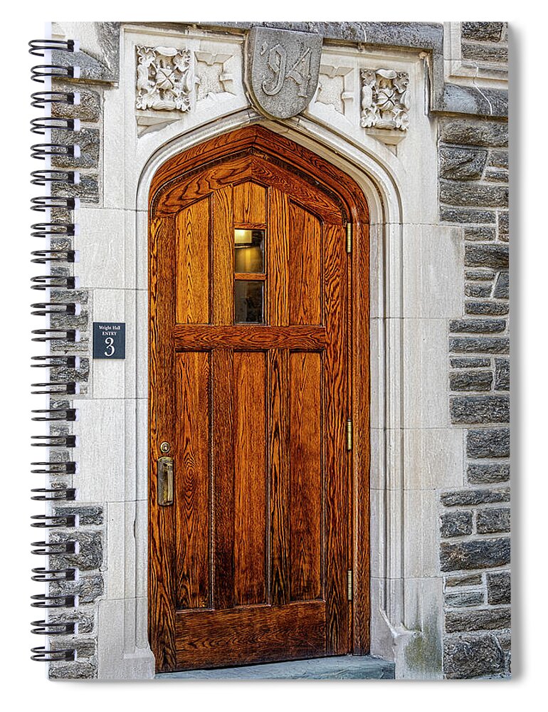 Princeton Spiral Notebook featuring the photograph Princeton University Wright Hall by Susan Candelario