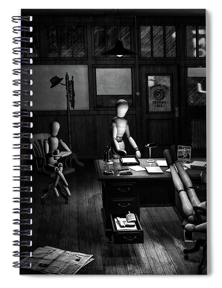 Crime Spiral Notebook featuring the photograph Private Eye by Bob Orsillo