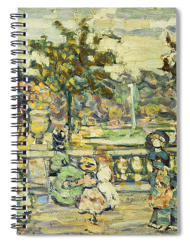 Tree Spiral Notebook featuring the painting Promenade by Maurice Prendergast