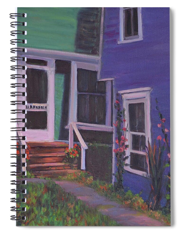Provincetown Spiral Notebook featuring the painting Provincetown Alley by Beth Riso