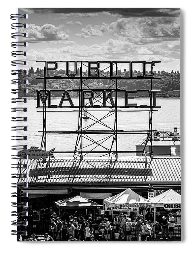 Blumwurks Spiral Notebook featuring the photograph Public Market by Matthew Blum