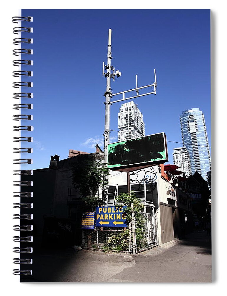 Urban Spiral Notebook featuring the photograph Public Parking by Kreddible Trout