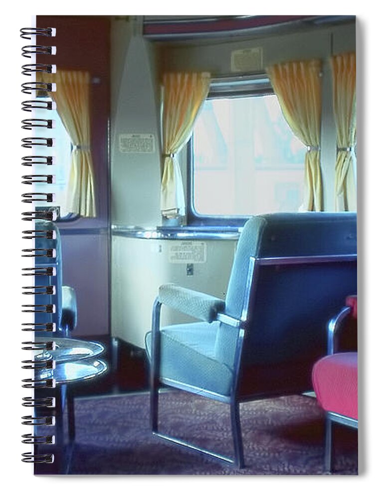 Film Spiral Notebook featuring the photograph Pullman Train Car interior by Rudy Umans