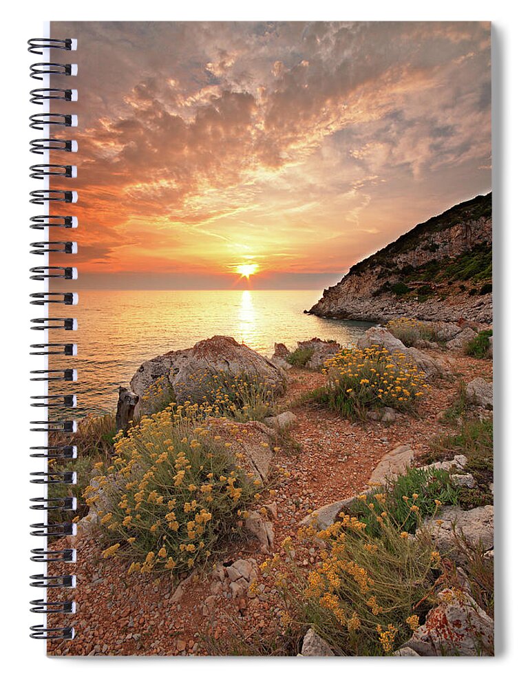 Tranquility Spiral Notebook featuring the photograph Punta Rossa by Paolo Corsetti