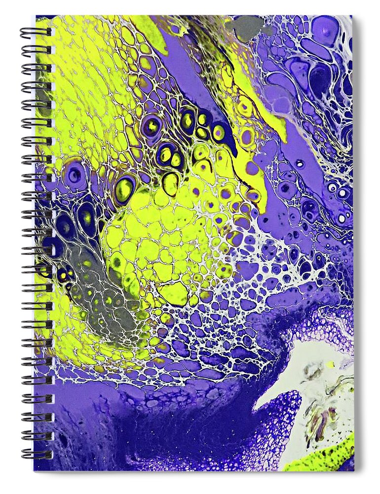 Abstract Painting Spiral Notebook featuring the photograph Purple and Yellow by Steve DaPonte