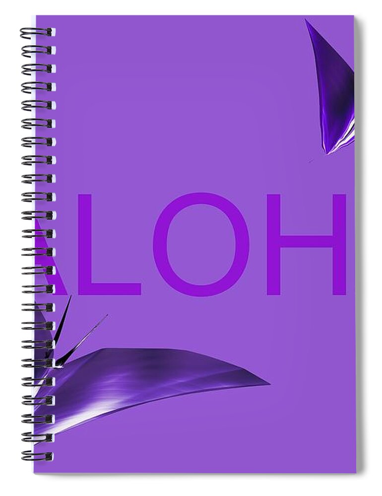 Bag Purple Spiral Notebook featuring the digital art pURPLE BAG by David Lane
