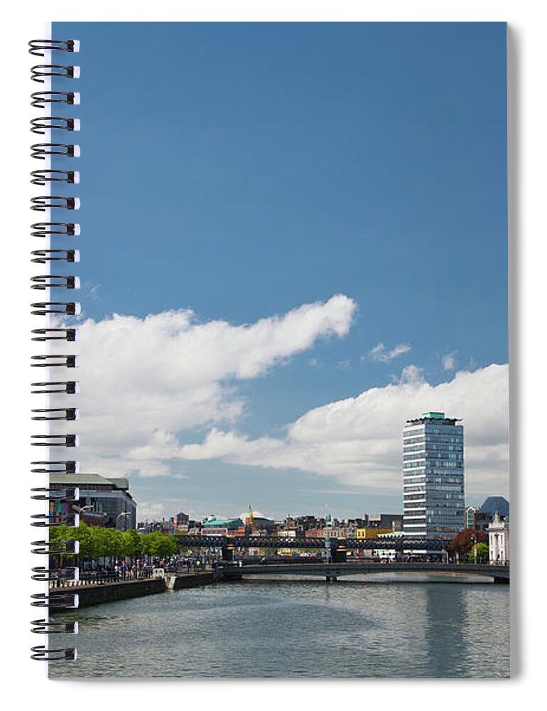 Dublin Spiral Notebook featuring the photograph Quays by David Soanes Photography