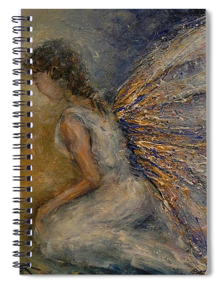 Spirit Spiral Notebook featuring the painting Quiet Grace by Dan Campbell