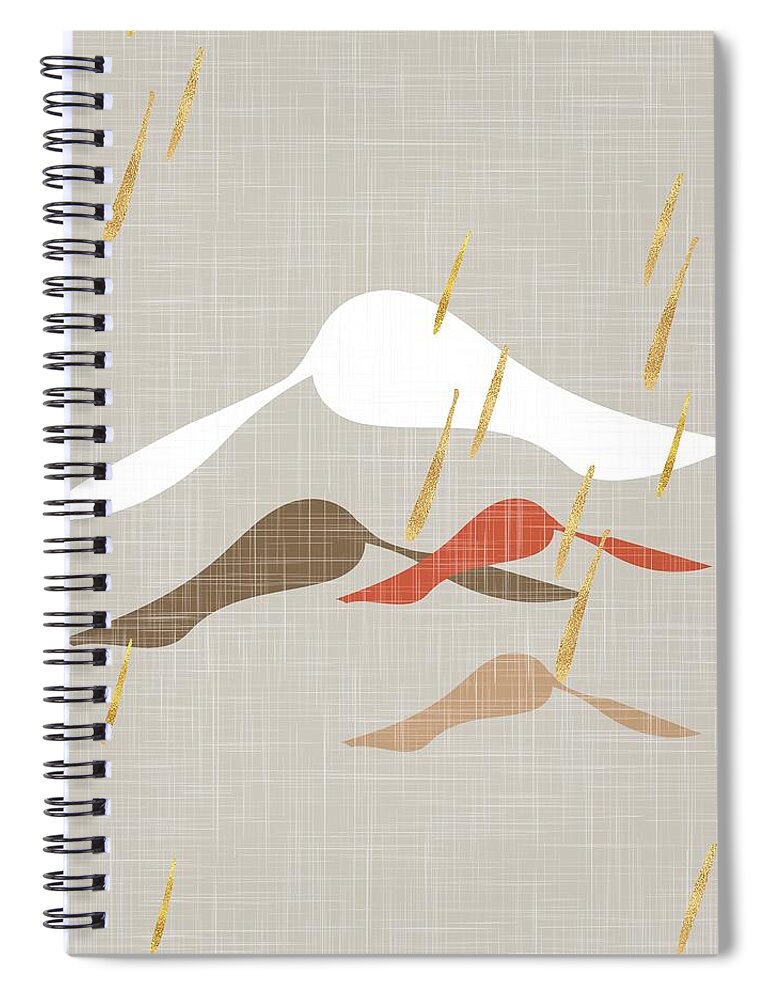 Desert Spiral Notebook featuring the digital art Rain in the Desert by L Diane Johnson