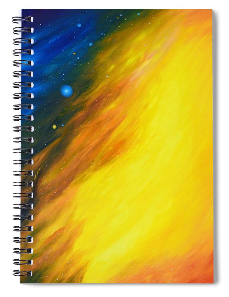 Nebula Spiral Notebook featuring the painting Rainbow Nebula by Torrence Ramsundar