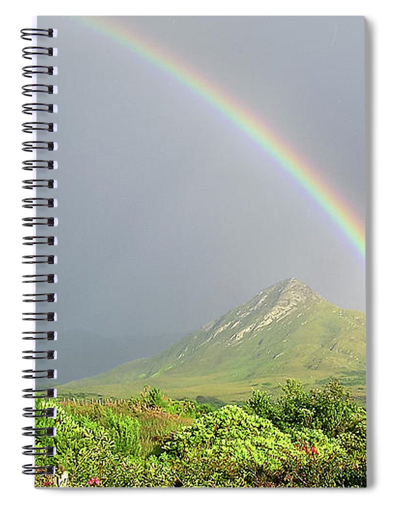 Tranquility Spiral Notebook featuring the photograph Rainbow Over Diamond Mountain, Galway by Nkettlewell