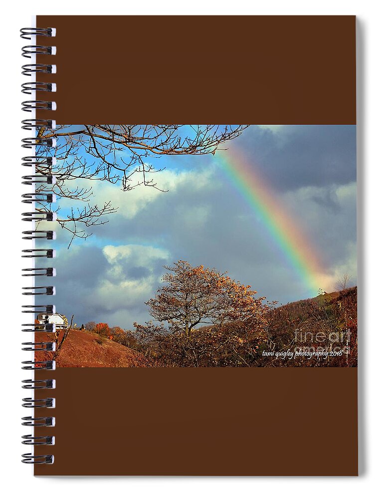 Rainbow Spiral Notebook featuring the photograph Rainbow Over The Ridge by Tami Quigley