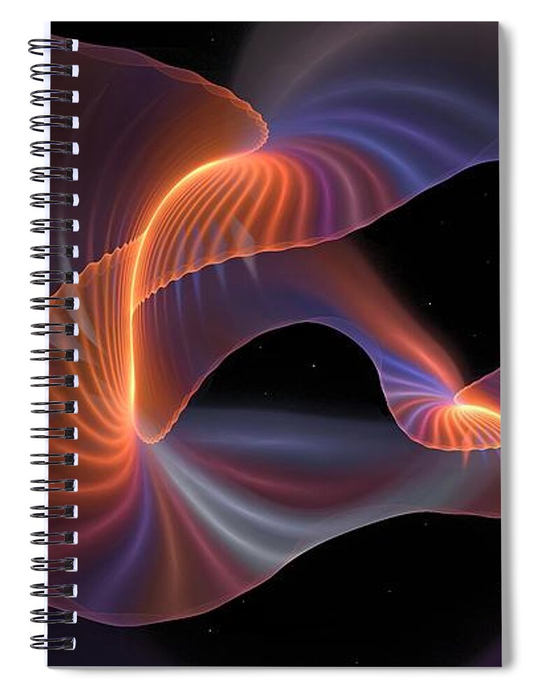 Rainbow Shimmer Spiral Notebook featuring the digital art Rainbow Shimmer by Doug Morgan