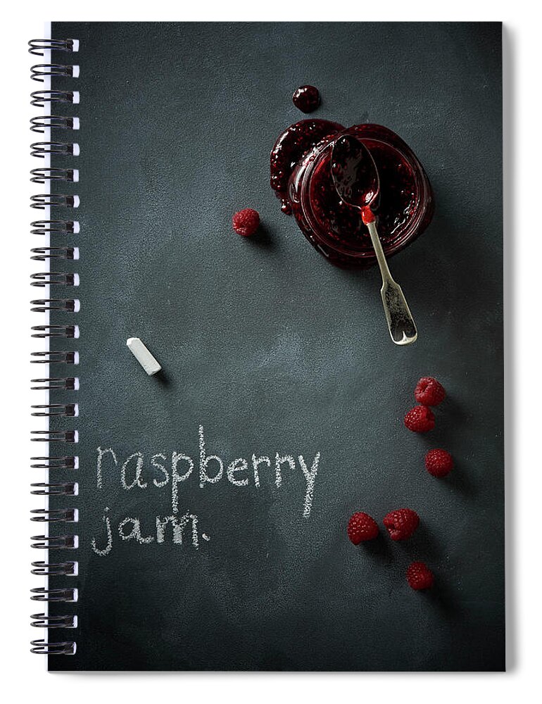 Spoon Spiral Notebook featuring the photograph Raspberry Jam by Lew Robertson