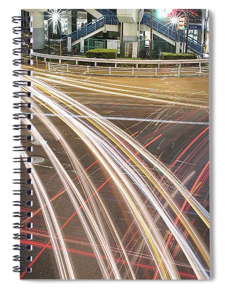 Crosswalk Spiral Notebook featuring the photograph Rays Of Light by Hb Photo