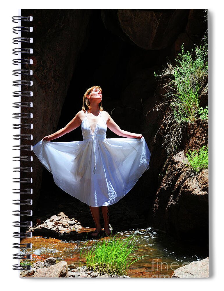 Girl Spiral Notebook featuring the photograph Recharging by Robert WK Clark