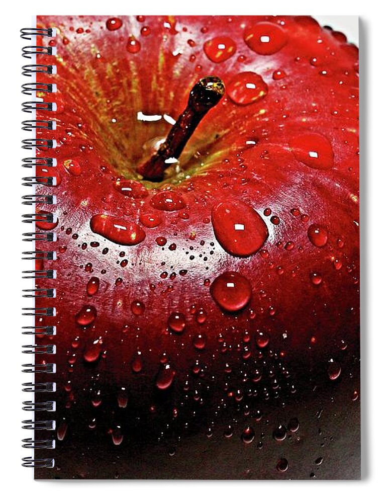 Apple Spiral Notebook featuring the photograph Red apple by Martin Smith