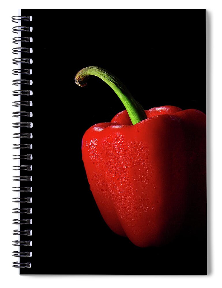 Red Bell Pepper Spiral Notebook featuring the photograph Red Capsicum by Photograph By Narendra N. Acharya