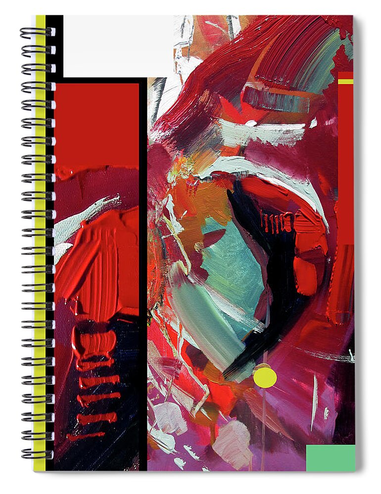  Spiral Notebook featuring the painting Red Drink by John Gholson