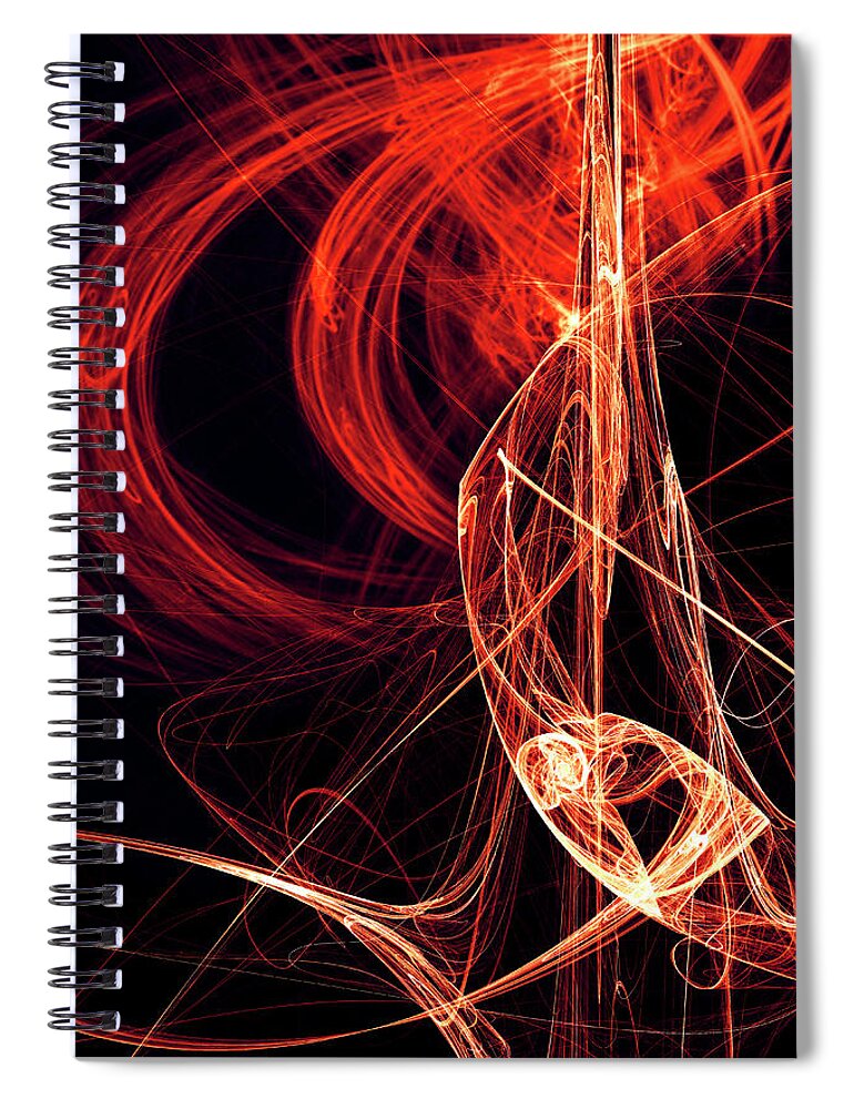 Curve Spiral Notebook featuring the photograph Red Energy by Duncan1890