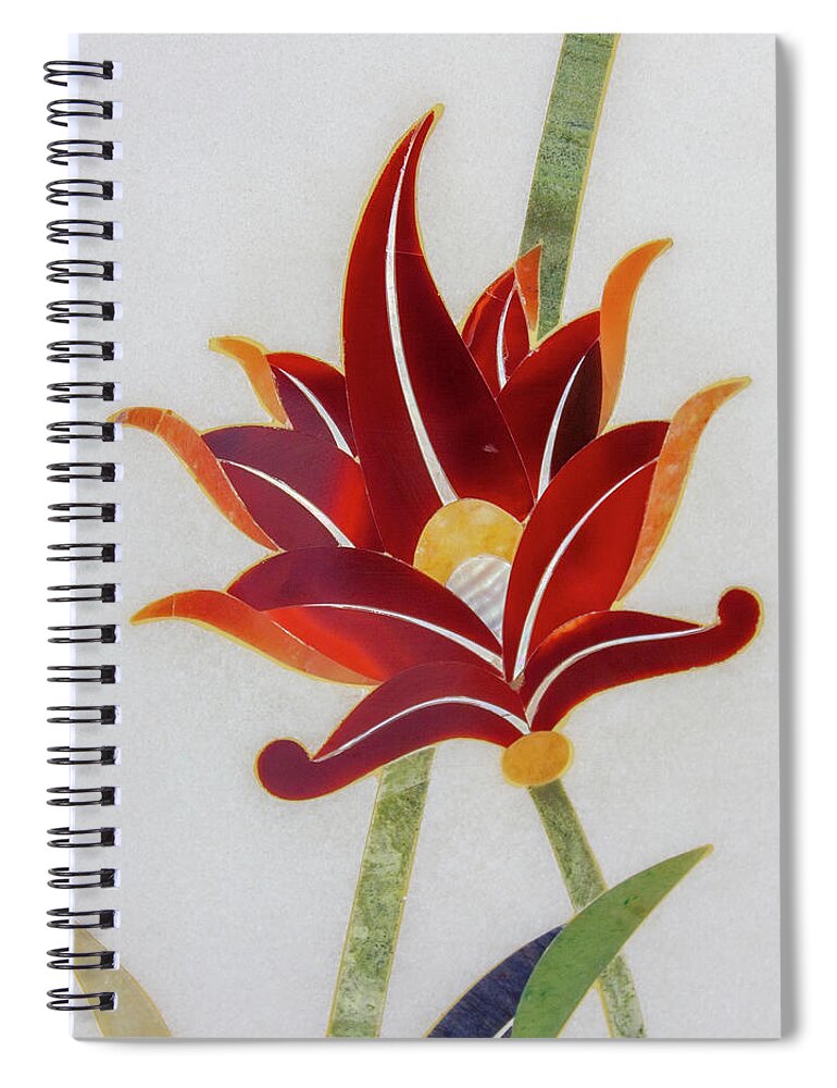 Flower Spiral Notebook featuring the photograph Red Flower by Rocco Silvestri