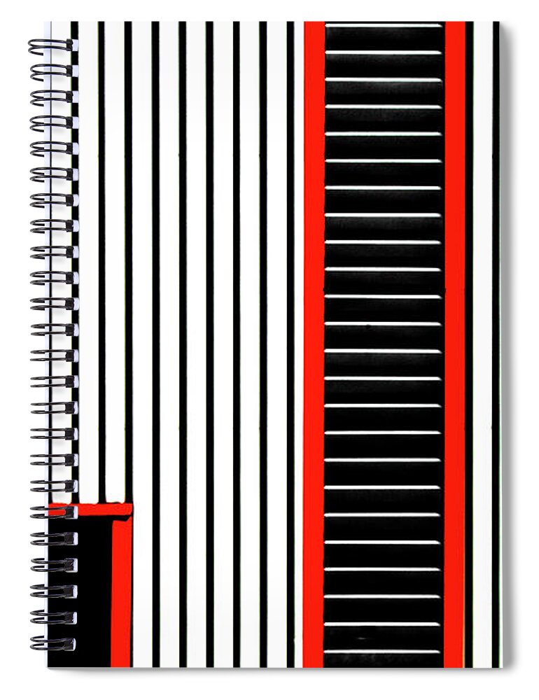 Urban Spiral Notebook featuring the photograph Red Frame by Stuart Allen