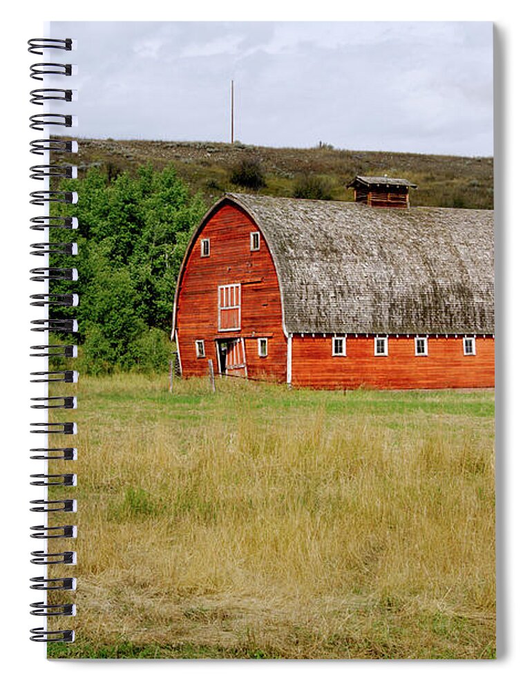 Barn Spiral Notebook featuring the photograph Red Lodge MT Barn by Cathy Anderson