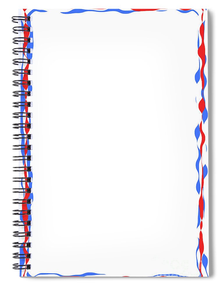 Red White Blue Ribbon Border Spiral Notebook by Bigalbaloo Stock - Fine Art  America