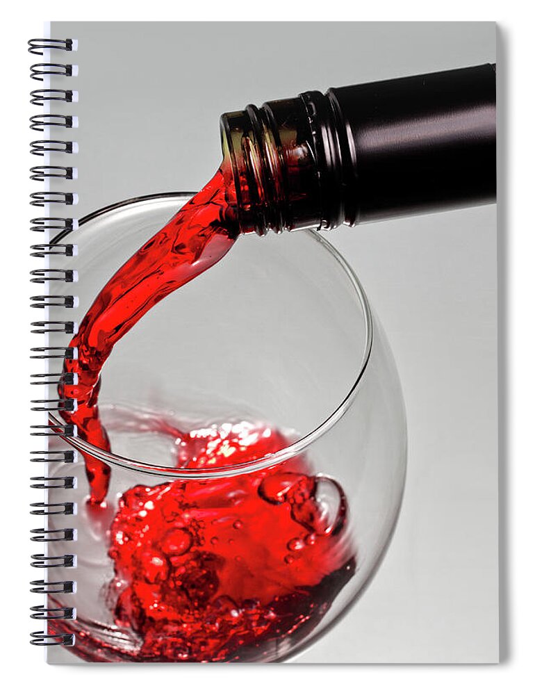 Alcohol Spiral Notebook featuring the photograph Red Wine by Christoph Schwabe Photography